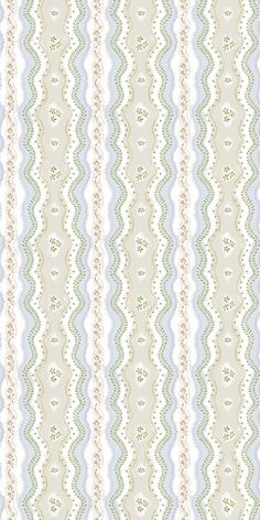 an abstract pattern with wavy lines in blue, green and beige colors on a white background