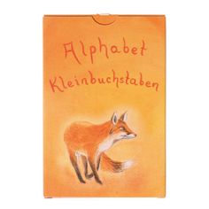 a book with an orange background and a red fox on it