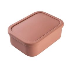 a pink plastic container with a lid