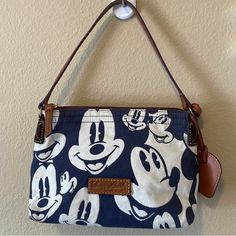 Disney Dooney&Bourke Mickey Mouse Faces Denim Mini Handbag Single Strap Handle Super Clean Inside Exterior Needs A Wash But Cleanable Cloth Purse Pink Interior Duck Charm Included Perfect Foe Disney Trip All Sales Final No Cancellations Cloth Purse, Disney Dooney, Purse Pink, Mini Handbag, Pink Interior, Mini Handbags, Disney Trip, Super Clean, Denim Mini