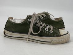 VINTAGE Converse All Star Low Green Canvas Sneakers Adult Unisex M/4.5 W/6.5 Shoes Are In Good Conditions  Showing Light Signs Of Pre Ownership  Please, Look At My Photos Carefully For Accurate Presentation Of The Shoes Fast Shipping From US! Vintage Nike Shoes, Converse Vintage, Low Top Converse, Paper Things, Vintage Converse, Aesthetic Grunge Outfit, Green Converse, Vintage Sneakers, Green Sneakers