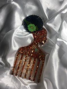 1 of 1 Handmade resin Afro hair comb Business Gift Baskets, Hair Clips Aesthetic, Adinkra Symbols, Afro Hair, Business Gift, Hair Combs, Business Idea, Black Business, 1 Of 1