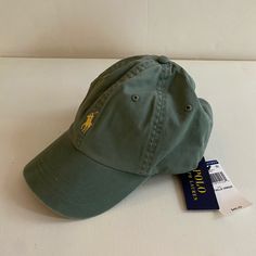 -Brand New With Tags -100% Cotton, Eyelet Vents, Adjustable Strap, Logo Embroidered -Green With Pony Logo Yellow. One Size Hats For Men Caps, Men’s Baseball Cap, Men Green Aesthetic, Blue Cap Outfit, Ralph Lauren Cap, Green Baseball Cap, Ralph Lauren Hats, Ralph Lauren Fall, Logo Yellow