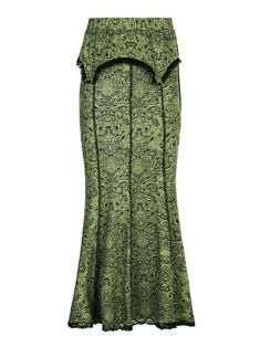 ⚡️Buy Vintage Mermaid Patchwork Printed Maxi Skirt Green M under $33.00 in Maxi Skirts Online. Style: Casual/Street/Y2K/Grunge Fairy/Punk/Gothic/Vintage. Color: Green. Fabric Content: Polyester, Spandex. Fit Type: Slim fit. Length: Maxi Skirt. Design: This mermaid-like skirt sit to a flattering elastic high rise silhouette, features allover pattern print, with contrast stitched along, curvy patch design and lace trim paneling.. ✓Free Shipping on all orders over US$69. Fairy Punk, Y2k Grunge Fairy, Vintage Floral Print Dress, Printed Maxi Skirt, Street Y2k, Allover Pattern, Gothic Vintage, Grunge Fairy, Vintage Mermaid