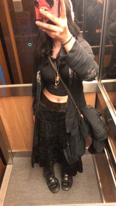 Gothic Fairy Aesthetic Outfit, Lowkey Goth Outfit, Dark Fairy Clothes, Emo Hippie Outfits, Goth Inspo Outfits, Gothic Hippie Outfits, Emo Hippie Aesthetic, Gothic Outfits Aesthetic, Goth Boho Outfits