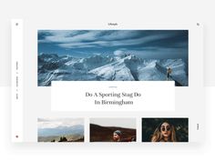 the website is designed to look like it has many different images on it, including mountains and