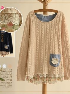 nancy fancy cable knit Mori Fashion, Mori Girl Fashion, Cape Jacket, Mori Girl, Kawaii Clothes, Upcycle Clothes, Side Pocket, Cute Fashion, Keep Warm