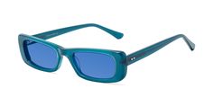 Unisex teal rectangle full-rim sunglasses frames with spring hinges are available in variety of colors to match any outfit. These affordable qualified grandpa retro-vintage tinted sunglasses include free single-vision prescription blue tinted lenses with AR and 100% UV protection, a case and a cleaning cloth. Embrace the stylish finesse of an iconic era with the 1940s glasses. The classic rectangle grandpa & grandma style is reimagined with a skinny twist giving them both a lustrous finish and s 1940s Glasses, Teal Sunglasses, Sunglasses 90s, Halloween Duo, Halloween Duos, Grandma Style, Turquoise Fashion, Grandma Fashion, Tinted Sunglasses