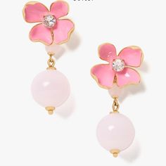 Spring Gift Jewelry By Kate Spade, Elegant Pink Kate Spade Earrings, Kate Spade Jewelry Earrings, Uniqlo Bags, Vintage Chanel Handbags, Mini Studs, Bar Stud Earrings, Baroque Pearl Earrings, Kate Spade Earrings