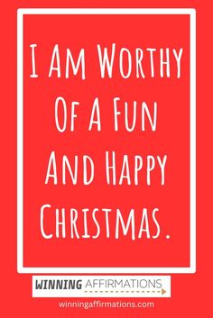 I am worthy of a fun and happy Christmas - positive affirmations for Christmas by Winning Affirmations. Christmas Affirmations, Winning Affirmations, Joy And Peace, Merry Bright Christmas, I Am Worthy, The Magic Of Christmas, Magic Of Christmas, Find Peace, Tough Times