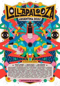 the poster for lolapaogaa argentina's upcoming show, featuring an image of