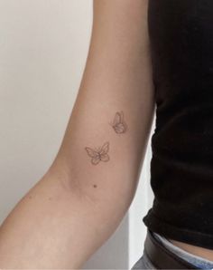 two small butterflies on the arm