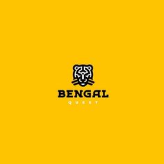 the logo for bengal quest is shown on a yellow background with black and white lettering