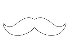 a moustache outline on a white background