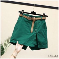 Lasaky - Stylish Elastic Waist Casual Shorts Skirt Pants Summer Pants Women, Elastic Waist Skirt, Summer Pants, Shorts For Women, Knit Shorts, Cotton Pants, Leisure Wear, Summer Wear, Skirt Pants