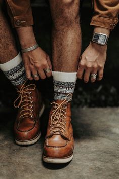 Redwings Boots, Nordic Socks, Style Socks, Shoes Photography, Simple Shoes, Rugged Style