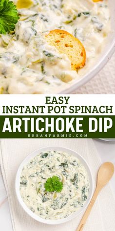 Make your Super Bowl party food ideas shine with this Easy Instant Pot Spinach Artichoke Dip! Creamy, cheesy, and loaded with fresh spinach and tender artichokes, this dip is a game day menu must-have. Quick, easy, and absolutely delicious! Instapot Potluck Ideas, Instant Pot Spinach Artichoke Dip, Instant Pot Spinach, Spinach Artichoke Dip Recipe, Spinach And Artichoke Dip, Artichoke Dip Recipe, Queso Cheddar, Spinach Artichoke Dip, Spinach Dip