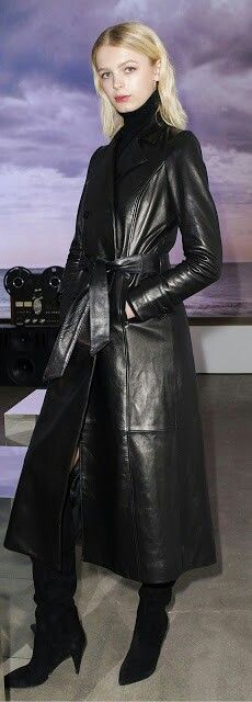 Vintage black leather trench coat Leather Raincoat, Trent Coat, Lady Ann, Leather Photo, Leather Coat Jacket, Black Leather Coat, Long Leather Coat, Long Coat Women, Leather Trench Coat