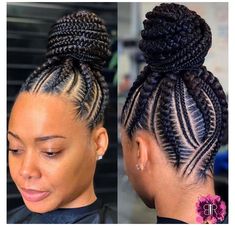 Cornrow Updo Hairstyles, Black Hair Updo Hairstyles, Braided Bun Hairstyles, Braids Hairstyles Pictures