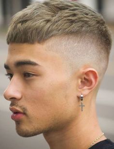 Asian Men's Hairstyles, Crop Haircut, Asian Haircut, Taper Fade Haircut, Faded Hair, Men Haircut Styles