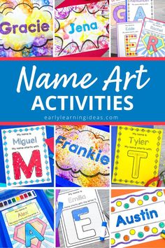 the name art activities are great for kids to learn