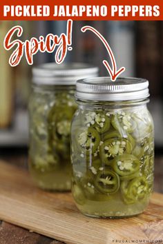 pickled jalapeno peppers in a mason jar