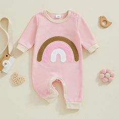 Includes: OnesieMaterial: PolyesterGender: Boys & GirlsPattern: RainbowSleeve Length: LongSummary: Baby Toddler Long Sleeve Rainbow Embroidered Onesie Long Sleeve Pink Onesie With Cartoon Print, Pink Long Sleeve Onesie With Cartoon Print, Pink Cotton Printed Onesie, Pink Printed Cotton Onesie, Cute Multicolor Long Sleeve Onesie, Multicolor Cotton Long Sleeve Onesie, Multicolor Long Sleeve Cotton Onesie, Cute Pink Long Sleeve Onesie, Embroidered Onesie