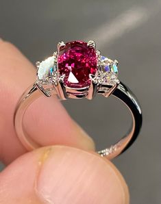 Exceptional GRS 3 Ctw Blood Red Ruby & D VVS Diamond Platinum - Etsy Ruby Jewelry Ring, Luxury Diamond Rings, Rubin Ring, Ruby Jewellery, Vvs Diamond, Beautiful Wedding Rings, Platinum Diamond Rings, Spock, Ruby Jewelry