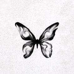 a black and white drawing of a butterfly