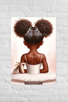 **Frame not included - shown for display purposes only** By purchasing from my store you are supporting an independent artist and helping me earn a living from my passion. Thank you! Black Ballerina Poster. This stunning print will suit any home. Enliven your room with this poster in combination with other art prints. Makes a great gift idea. This is the poster for you!   ❤ MY PRINTS ❤ My posters are printed on high-quality, matte thick paper. The colors are vivid and bring out the beauty in any Black Ballerina Artwork, Black Ballerina Room Decor, Ballerina Poster, Girl Dancer, Melanin Queen Black Art, Dancer Poster, Black Woman Butterfly Art, American Female, Ballerina Wall Art