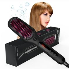 2 in 1 Professional Hair Straightener $35.89 NEXPURE Hair Straightener Brush TipsPreheat the hair straightener comb to 176F/446F before use (Best styling temperature, press and hold +/- button for 1 second to switch (10C/20F)), hair straightener high-density 3d heating comb teeth, you just comb from top to the bottom a few times to make your hair smooth and straight easily. 16 Heating Modes- The hair straightener brush has 16 heating modes and PTC heating technology, suitable for all hair textur Hair Straightener Comb, Hair Straightening Brush, Hair Straightener Brush, Straightener Brush, Professional Hair Straightener, Straightening Comb, Hair Smooth, Hair Brush Straightener, Hair Straightening