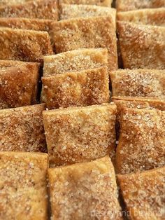 several pieces of bread with sugar on top