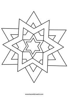 an abstract geometric design that is outlined in black and white