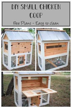 the diy small chicken coop is easy to make