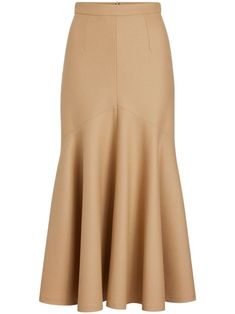 beige wool high-rise rear zip fastening mermaid design pleated skirt straight hem mid-length Fitted Midi Maxi Skirt With Pleated Hem, Chic Fitted Beige Maxi Skirt, Fitted Maxi Skirt With Pleated Hem For Work, Fitted Beige Bottoms With Pleated Hem, Beige Midi-length Lined Pencil Skirt, Fitted Flared Maxi Skirt With Pleated Hem, Beige Midi Length Lined Pencil Skirt, Beige Lined Midi Pencil Skirt, Fitted Beige Skirt For Evening