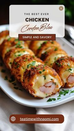 Le Cordon Bleu Recipes, Special Dinners Families, Crispy Chicken Cordon Bleu, Special Foods Recipes, Crispy Dinner Recipes, Dinner Specials Restaurant, Personal Chef Menu Ideas, Dinner Guest Recipes, Christmas Meal Ideas Dinner Main Dishes