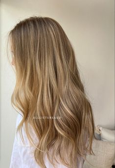 Baby Lights On Blonde Hair, Golden Blonde Brown Hair, Honey Blonde With Babylights, Natural Honey Blonde Highlights, Golden Hair Highlights, Highlights Honey Blonde, Warm Blonde Babylights, Golden Blonde Hair Highlights, Natural Highlights For Blonde Hair