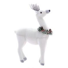 an ornament shaped like a white deer