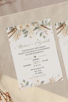 Wedding Invitation Template Floral Free Wedding Invitation Templates, Wedding Details, Diy Wedding