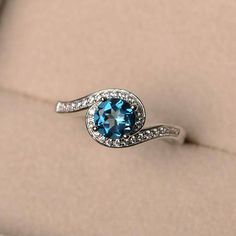 Emerald Cut Solitaire Ring, London Blue Topaz Engagement Rings, Round Cut Ring, Blue Topaz Engagement Ring, Pear Cut Engagement Rings, Topaz Engagement Ring, London Blue Topaz Ring, Closet Door, Stylish Rings