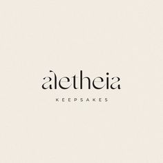 the word aetheia keeps written in black on a white background with an elegant font pattern