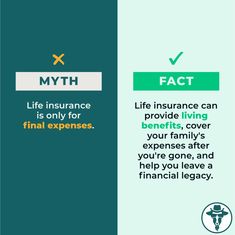 the differences between life insurance and financial leggy infographical poster for myth