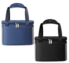 PRICES MAY VARY. Material: 2 pcs lunch bag is made of 3 layer material, the outside layer is thick oxford fabric, the middle layer is 6mm thick Insulation EPE foam, the inside layer is thick aluminum foil Long Time Insulation: the thickened lunch bag could keep food cool or warm for more than 5 hours Perfect Size: 2 pcs black and blue lunch bag size is 9.8 inch long, 6.7 inch wide, 5.9 inch height Easy to Clean: the PEVA lining is waterproof and easy to clean stain Reusable and Durable: the thic Food Containers Lunch, Cooler Lunch Bag, Student Travel, Cooler Bag, Food To Go, Oxford Fabric, Dining Storage, Food Containers, Small Boxes