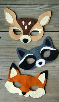 two masks made to look like foxes