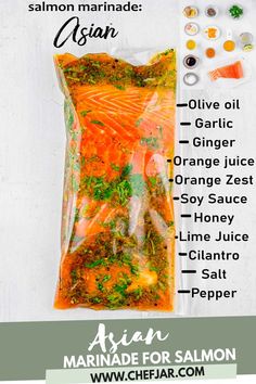 Here are six Easy Salmon Marinades. Asian Marinade, Low Carb Salmon, Best Salmon Recipe, Asian Salmon, Best Shrimp Recipes