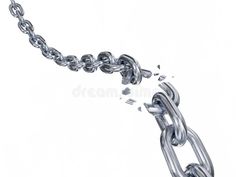 an image of a chain that has been connected to another link with the word disconcection