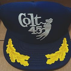 New. Colt 45 Trucker Snapback Hat. Never Worn Custom Fitted Hats, Back To The 80's, Vintage Hats, Hats Vintage, Snapback Hat, Fitted Hats, Snapback Hats, Blue Man, Color Blue