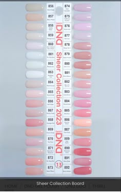 Dnd Shellac Colors Summer, Dnd Natural Pink Gel Color, Acrylic Nails Dnd Gel, Dnd Gel Wedding Nails, Powder Dipped Nail Colors, Pink Nail Swatches, Dnc Nail Colors Dip, Best Neutral Nail Color For Pale Skin, Pale Pink Gel Polish