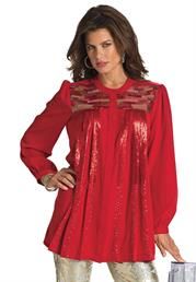 Plus Size Fun and Festive Holiday Sequin Bigshirt Festive Holiday, Daily Fashion