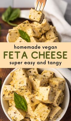 homemade vegan feta cheese is super easy and tangy it's so good to eat